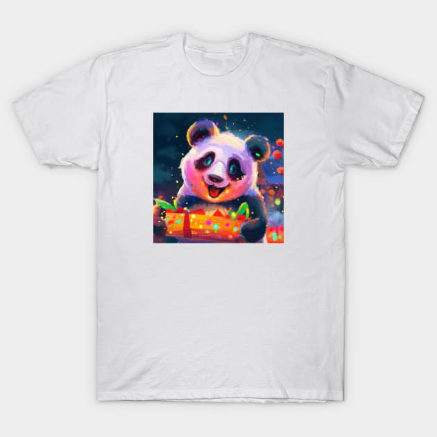 Cute Panda Drawing T-Shirt by Play Zoo